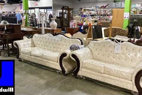 GOODWILL SHOP WITH ME FURNITURE SOFAS CHAIRS DECOR KITCHENWARE BIKES SHOPPING STORE WALK THROUGH