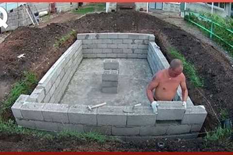 Building Amazing DIY Swimming Pool Step by Step | by @Weandnature