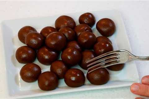 Condensed milk candy balls | Holiday desserts in 5 minutes only from condensed milk