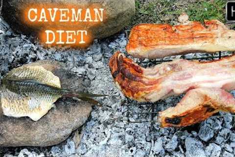 Fishing Overnight - Catch , Kill And Cooking Fish On A Rock