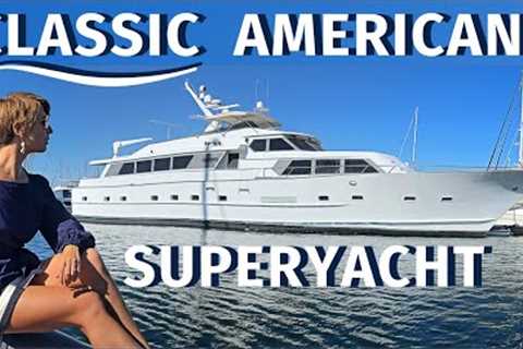 $599,000 1984 BROWARD 98' 30M CLASSIC SUPERYACHT WALKTHROUGH &amp; SPECS / Liveaboard Motor Yacht..