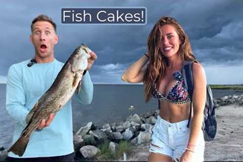 Catching GIANT TROUT for FISH CAKES - MUST TRY Recipe!! (Catch, Clean, Cook)