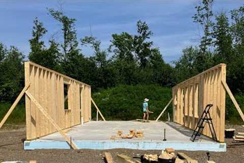 20x36 Two Story Off Grid Cabin Build: Framing our First Walls!
