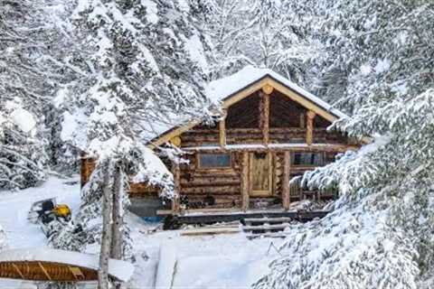 2 Years Alone Building an Off Grid Log Cabin in the Wilderness, Start to Finish