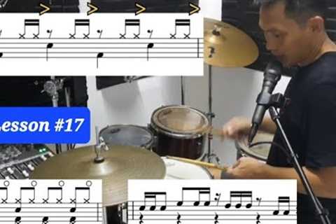 Drums note reading Lesson #17| hi hat foot coordination|groove and fill exercises and review