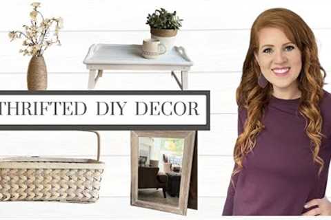 🏡SHOP WITH ME AT THE GOODWILL BINS • HAUL &amp; DIY DECOR + SIMPLE WAY TO UPDATE OAK