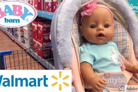 Baby Born Soft Touch Goes Shopping at Walmart Outing &amp; What's In My Baby Born's Diaper Bag?