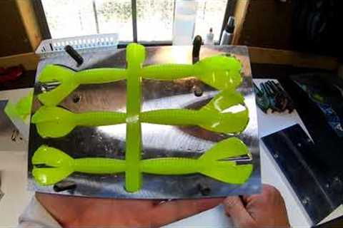 How To Make Soft Plastic Baits | Making Different Tail Color Baits | Ned Worm | Grub Baits| Bass