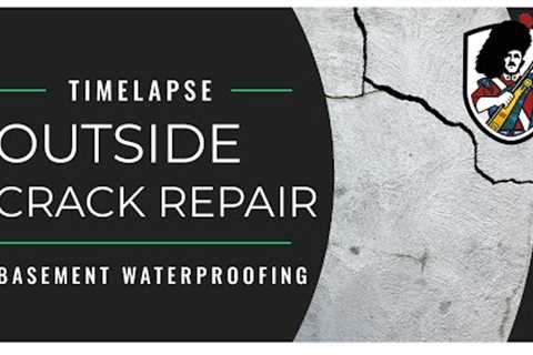 Outside Basement Waterproofing and Foundation Crack Repair - Timelapse