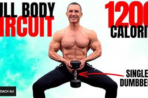 Full Body SINGLE DUMBBELL Workout || Bone &amp; Muscle Development - 1200 cals by @CoachAli