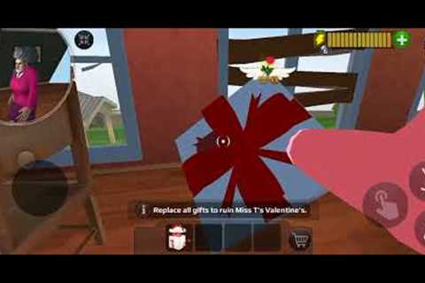 Miss. T thinks she getting alots of gifts.Mess with her gifts &amp;ruin her valentine.scaryteacher3D
