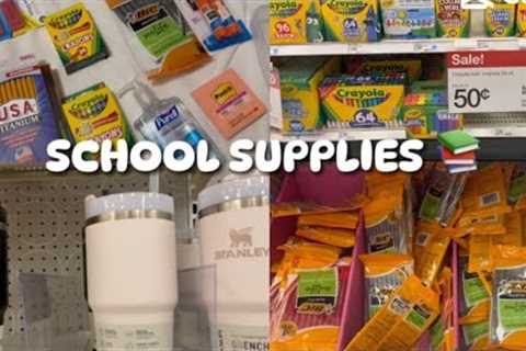BACK TO SCHOOL SHOPPING! SCHOOL SUPPLIES HAUL. TARGET, WALMART, DOLLAR GENERAL AND MORE