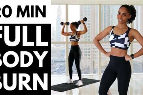 🔥 Fiery Full Body Fat Burning Workout with Dumbbells | (Knee Friendly)