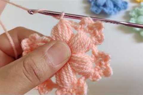 Crochet Flower Easy :crochet easy knitting motif making crochet knitting patterns
