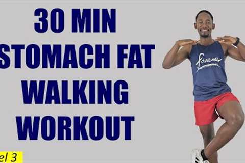 30-Minute STOMACH FAT WALKING WORKOUT at Home 🔥250 Calories🔥
