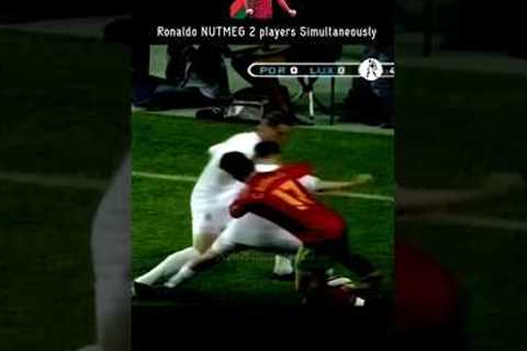 2 NUTMEGS simultaneously! 🤯🥶🐐 #ronaldo