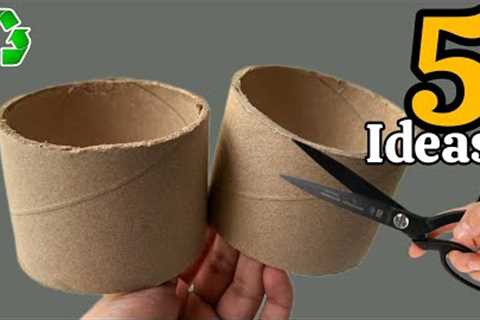 Cardboard Magic:  5 Transform Rolls &amp; Boxes into Elegant Home Decor | DIY Upcycling Ideas