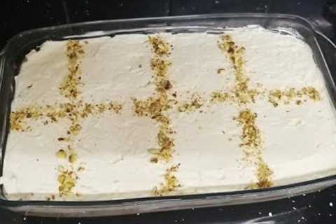 Eid Special 3 Ingredient Desserts/ Yogurt and condensed milk malai cake/ Quick dessert recipes