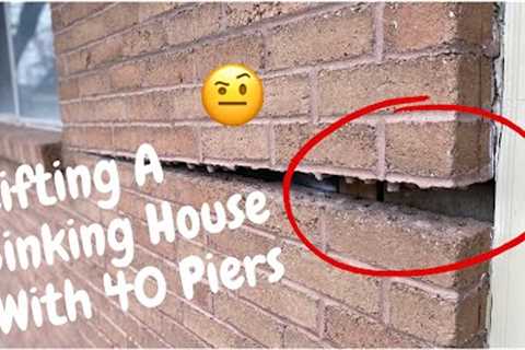 Foundation Repair On A Sinking House With 40 Push Piers