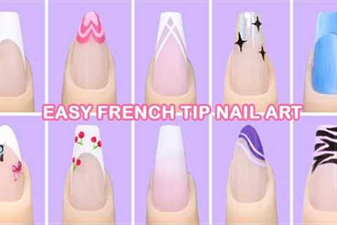 Easy French tip nail art for beginners! 💅🏻