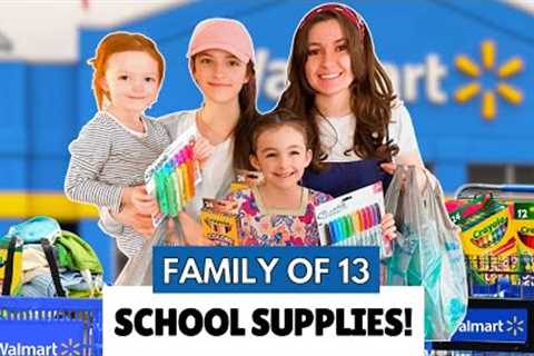 BACK TO SCHOOL SUPPLIES SHOPPING WITH 8 KIDS WALMART 2024