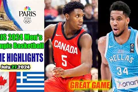 Canada Vs. Greece Full Highlights Today | Paris 2024 Men's Olympic Basketball