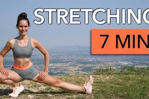 7 MIN STRETCHING AFTER RUNNING WORKOUT - STANDING POST RUN STRETCHES