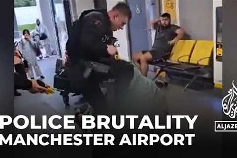 Police officers suspended after Manchester airport video goes viral