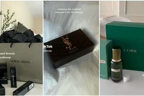 luxury makeup unboxing • aesthetic haul • tiktok compilation