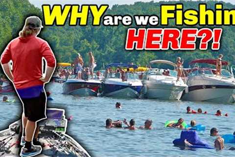 Pro Fishing Tournament at the Biggest PARTY Lake in the Country?!