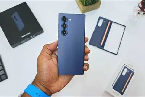 Blue Z Fold 6 Unboxing: First Look at Official Samsung Slim S-Pen Case
