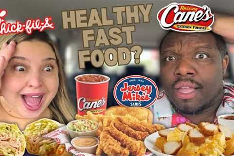 We Ate ONLY HEALTHY FAST FOOD Items ALL DAY! [Food Challenge]