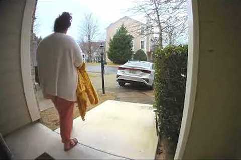 Woman Trips and Farts In Front of Doorbell Camera - 1351388