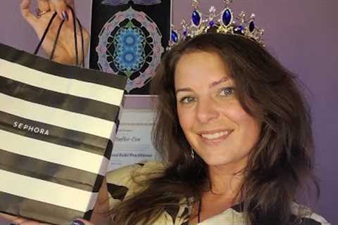 Birthday Queen ASMR Unboxing | Makeup Haul | soft spoken tapping and scratching | BaileyBooASMR