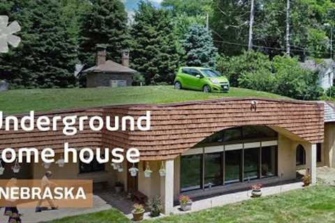 Underground dome house stays warm in Omaha winters
