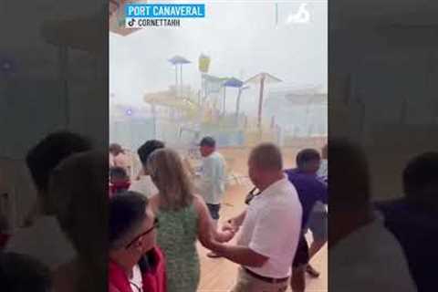 Cruise chaos! Royal Caribbean ship caught in bad weather at Port Canaveral