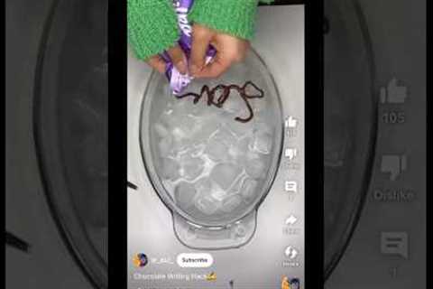 Chocolate Writing Hack #hacks #chocolate #chocolatehacks #shorts