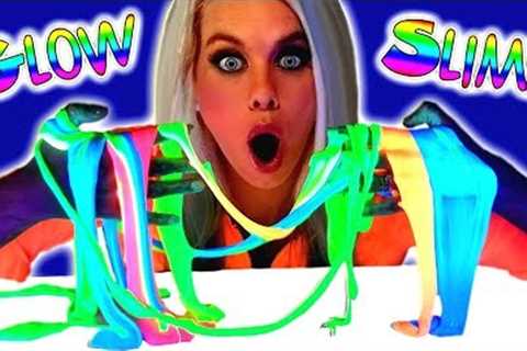 We Make GLOW SLIME!!! Plus Awesome Balloon Hacks and Bubble Gum!