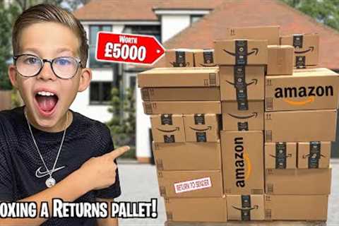 UNBOXING a AMAZON RETURNS PALLET WORTH £5000! *WE PAID £500*