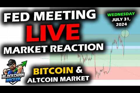 LIVE Market REACTION with Bitcoin, Altcoins and Stock Market with Federal Reserve FOMC Rate Decision