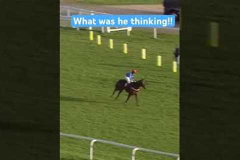 What was he thinking! Jockey makes HUGE mistake!