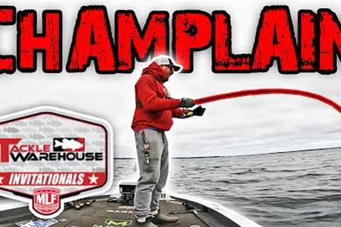 Bass Fishing Lake Champlain for MLF PRO Tournament! BIG SMALLMOUTH! (Travel VLOG Day 1)