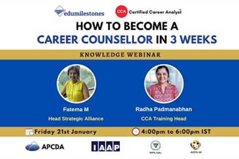 How to Become a Career Counsellor in 3 Weeks | Knowledge Webinar