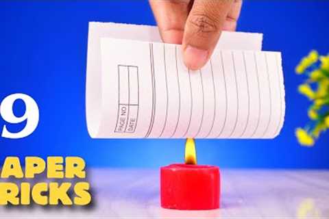 9 Amazing Paper Tricks || Science Experiments With Paper