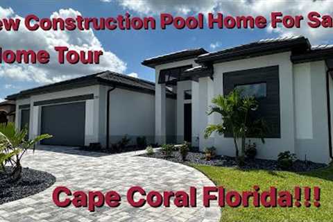 New Construction Pool Home Tour! Cape Coral Florida New Construction Homes For Sale!
