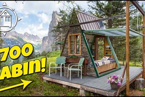 A-FRAME CABIN built DIRT CHEAP!! Family cabins on micro budget