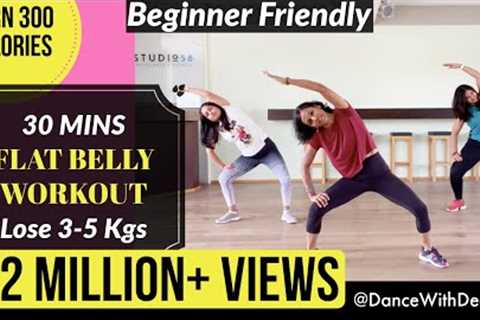 30mins DAILY FLAT BELLY Workout  - Beginner Bollywood | Easy Exercise to Lose weight 3-5kgs