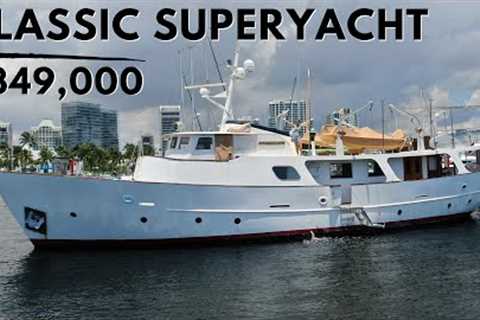 $349,000 1963 FAIRMILES 82' Classic Affordable Liveaboard Superyacht Tour