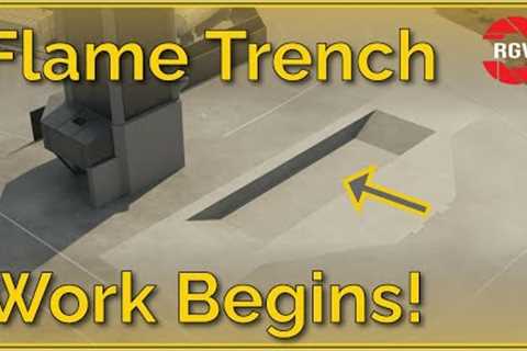 Work Starts on Orbital Pad B's Flame Trench! | Starbase Flyover Update 52