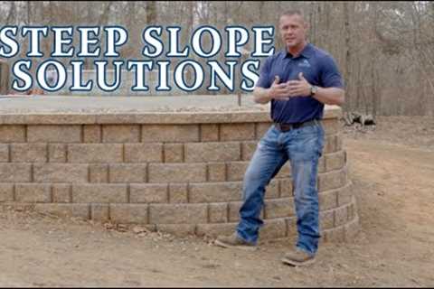 Building a pool in a backyard with a steep slope